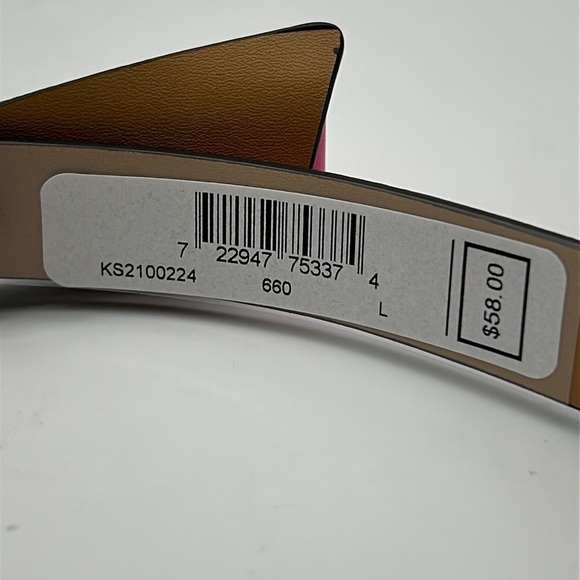 Kate Spade Bow Belt Pink Size L NWT | Vegan Women’s Belt - Picture 5 of 7
